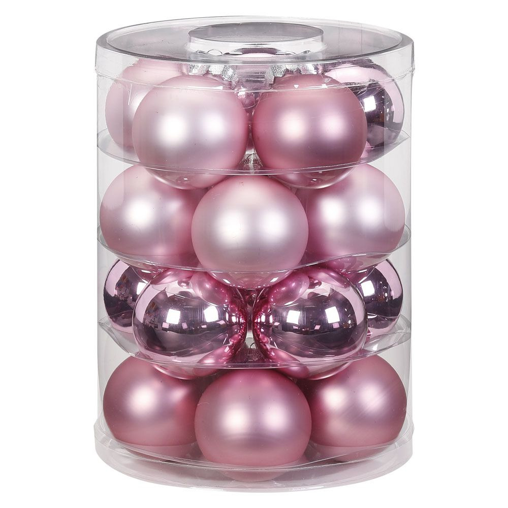 Inge Goods kerstballen 20x st roze mix 6 cm glas kerstversiering