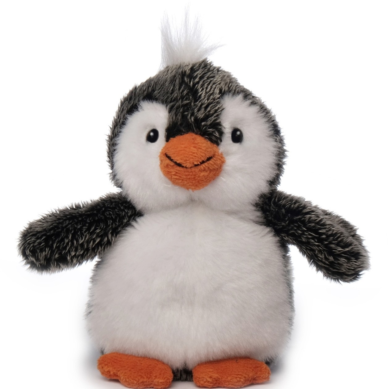 Inware pluche pinguin knuffeldier grijs-wit staand 13 cm