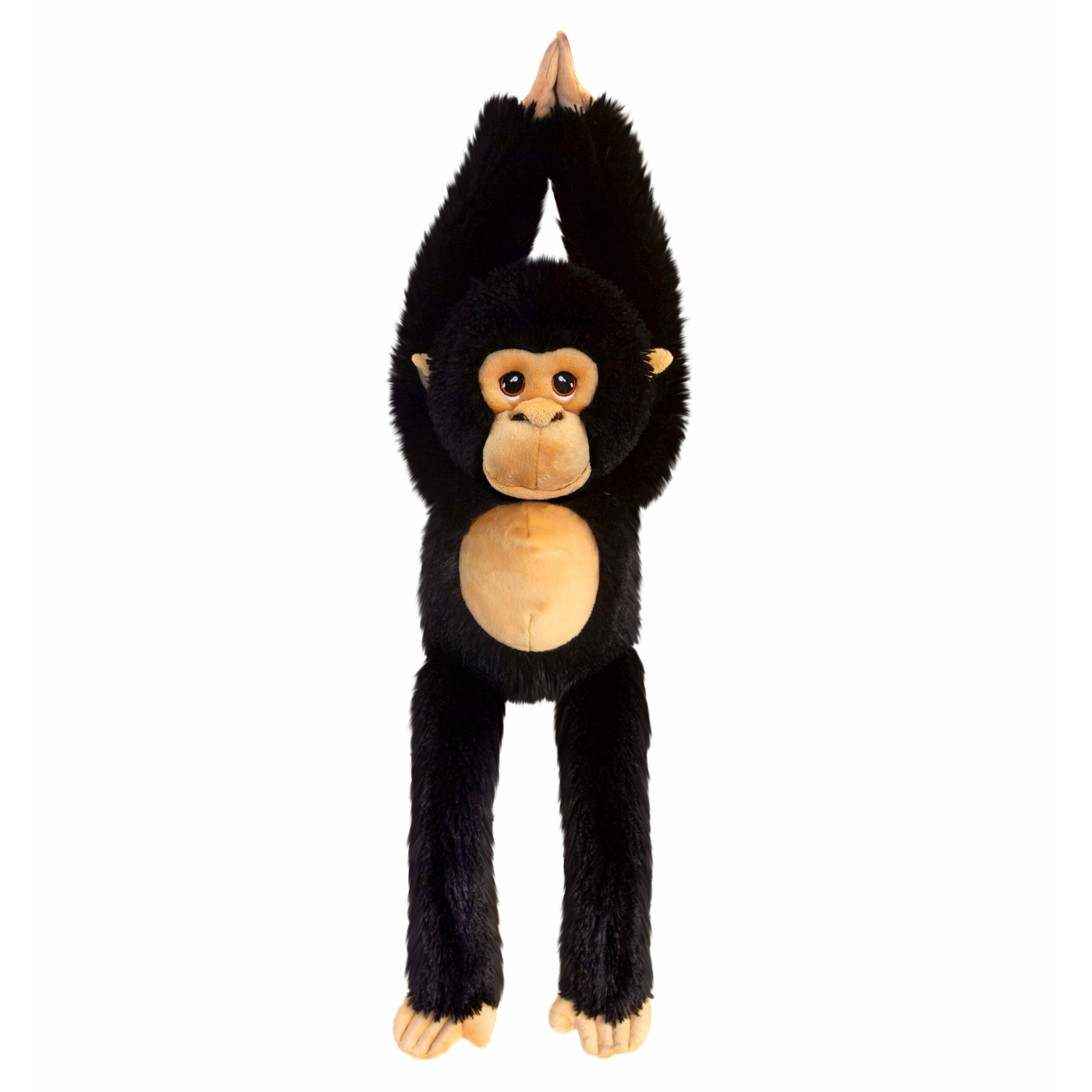 Keel Toys pluche Chimpansee aap knuffeldier zwart-bruin hangend 50 cm