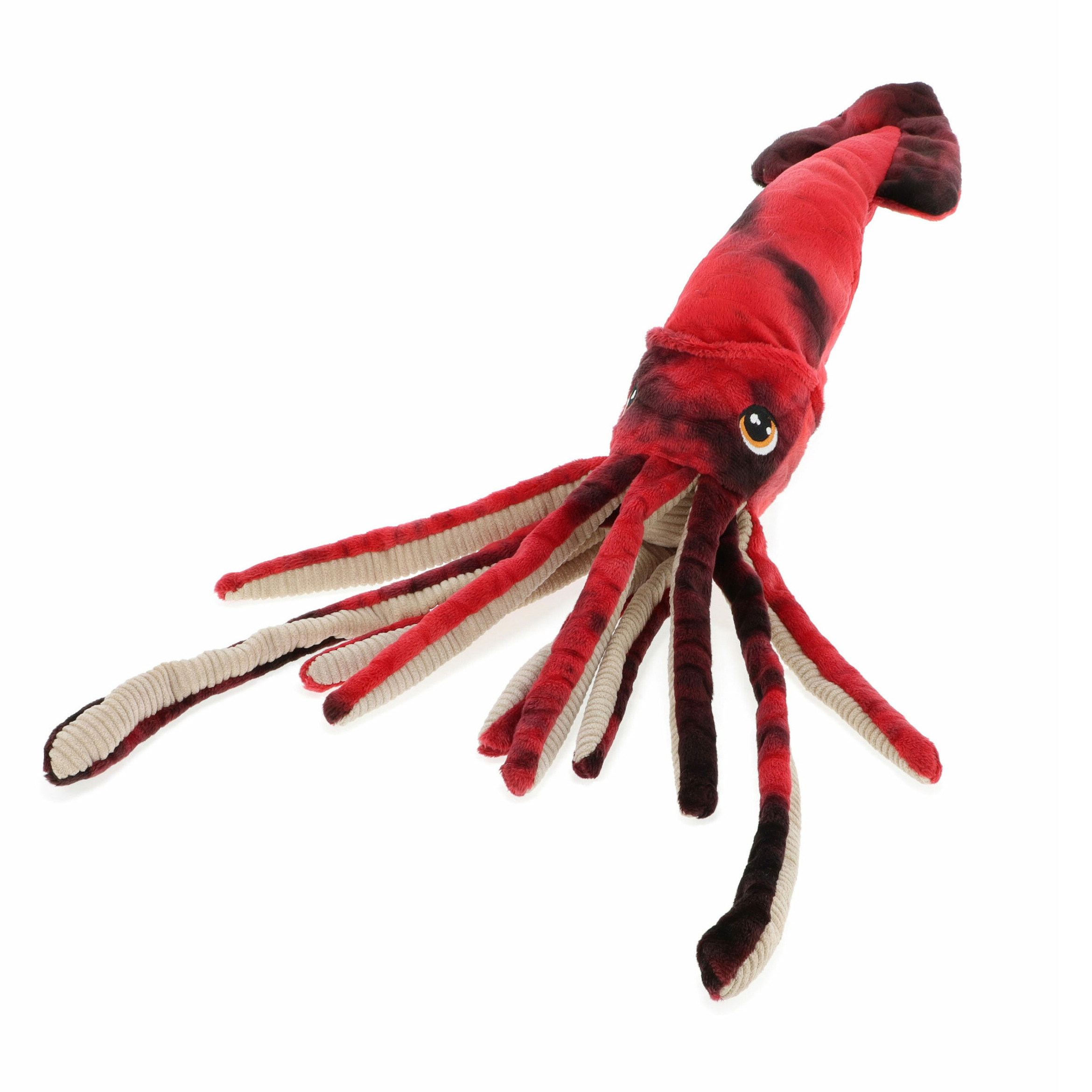 Keel Toys pluche inktvis-octopus knuffeldier rood zwemmend 25 cm