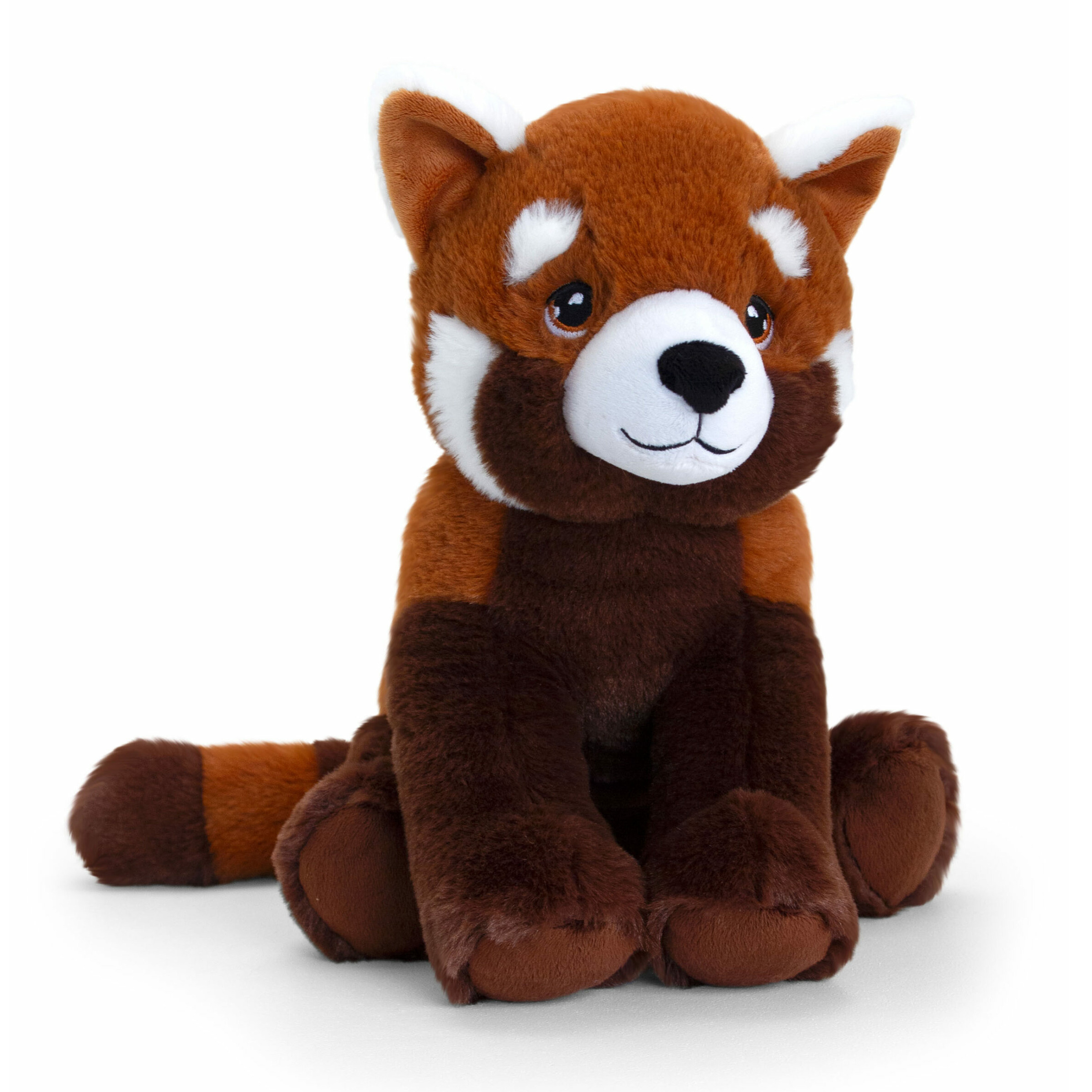 Keel Toys pluche rode Panda knuffeldier rood-wit zittend 30 cm