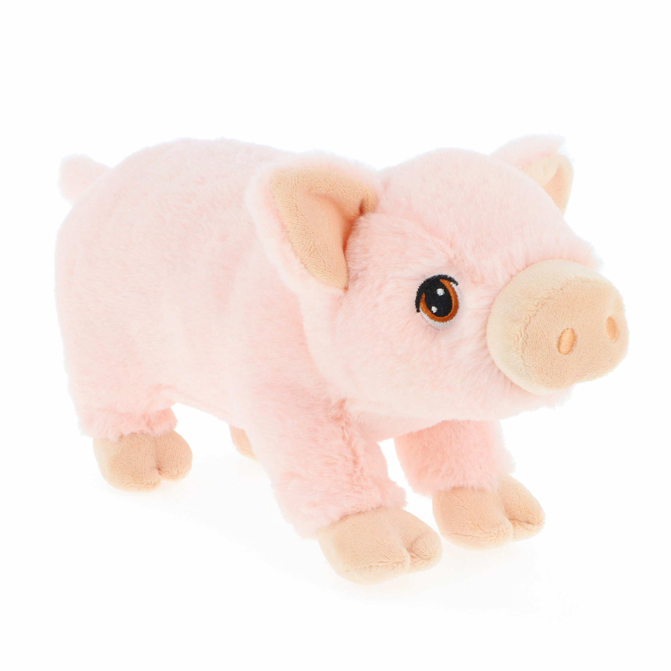 Keel Toys pluche varken-biggetje knuffeldier roze lopend 28 cm