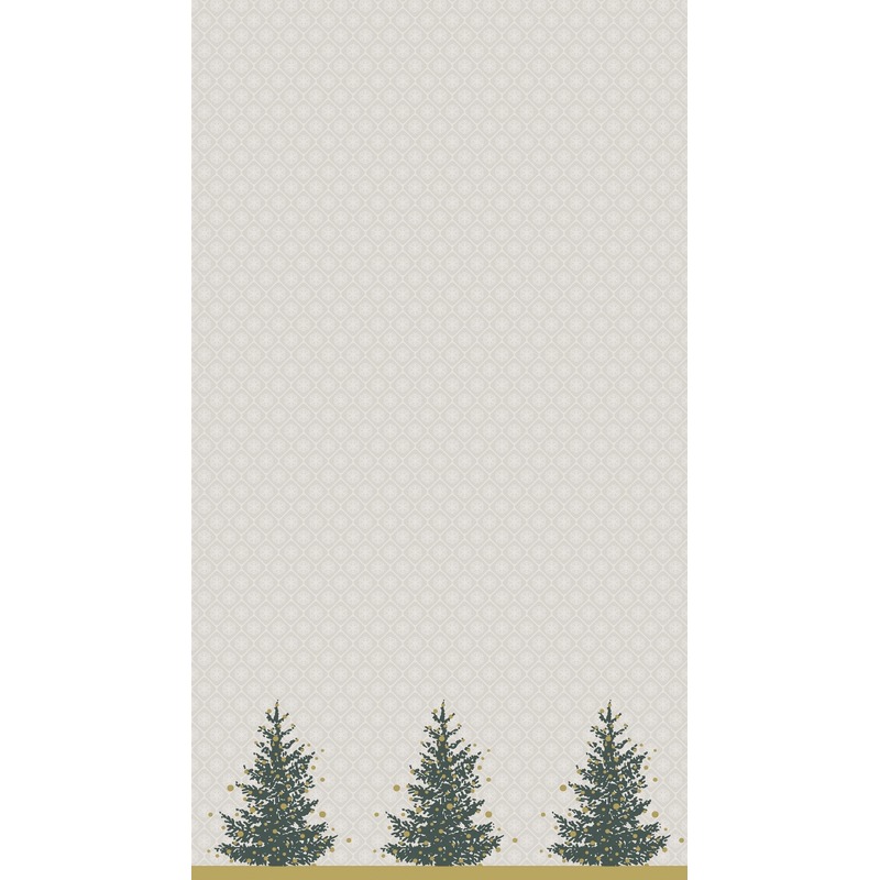 Kerst thema tafellaken-tafelkleed grijs-goud 138 x 220 cm