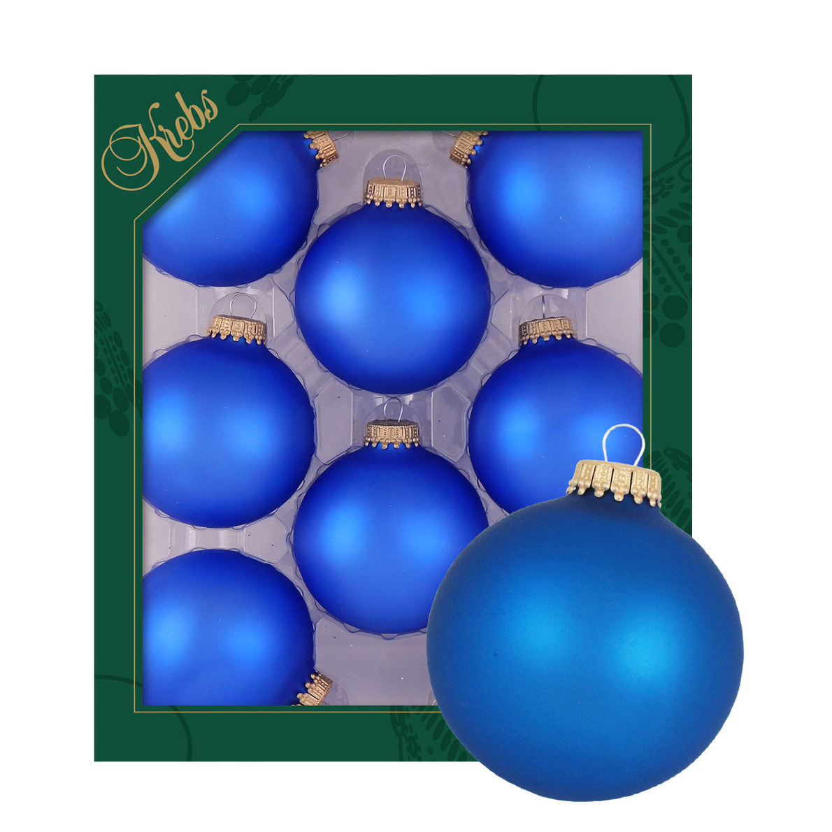 Kerstballen 8x stuks velvet blauw glas 7 cm mat