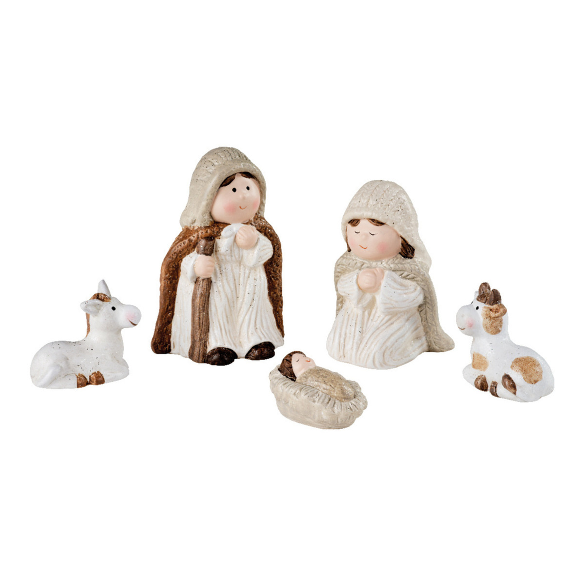 Kinder-kinderkamer kerststal beelden-figuren 6,4 x 4 x 3,2 cm