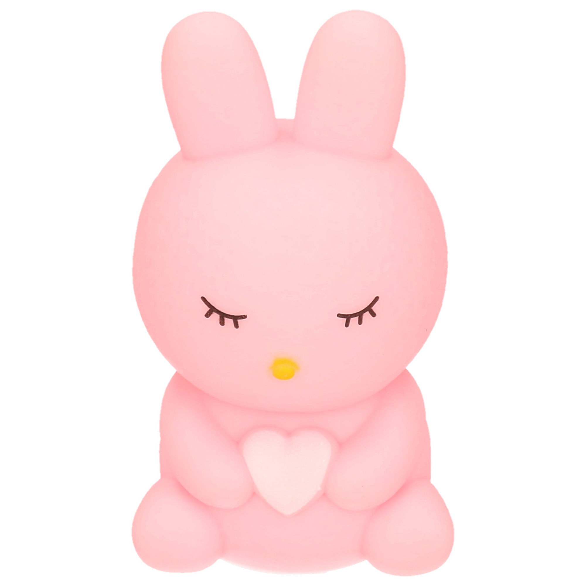 Kinder nachtlampje-bureaulampje konijntje met hartje roze 13 cm