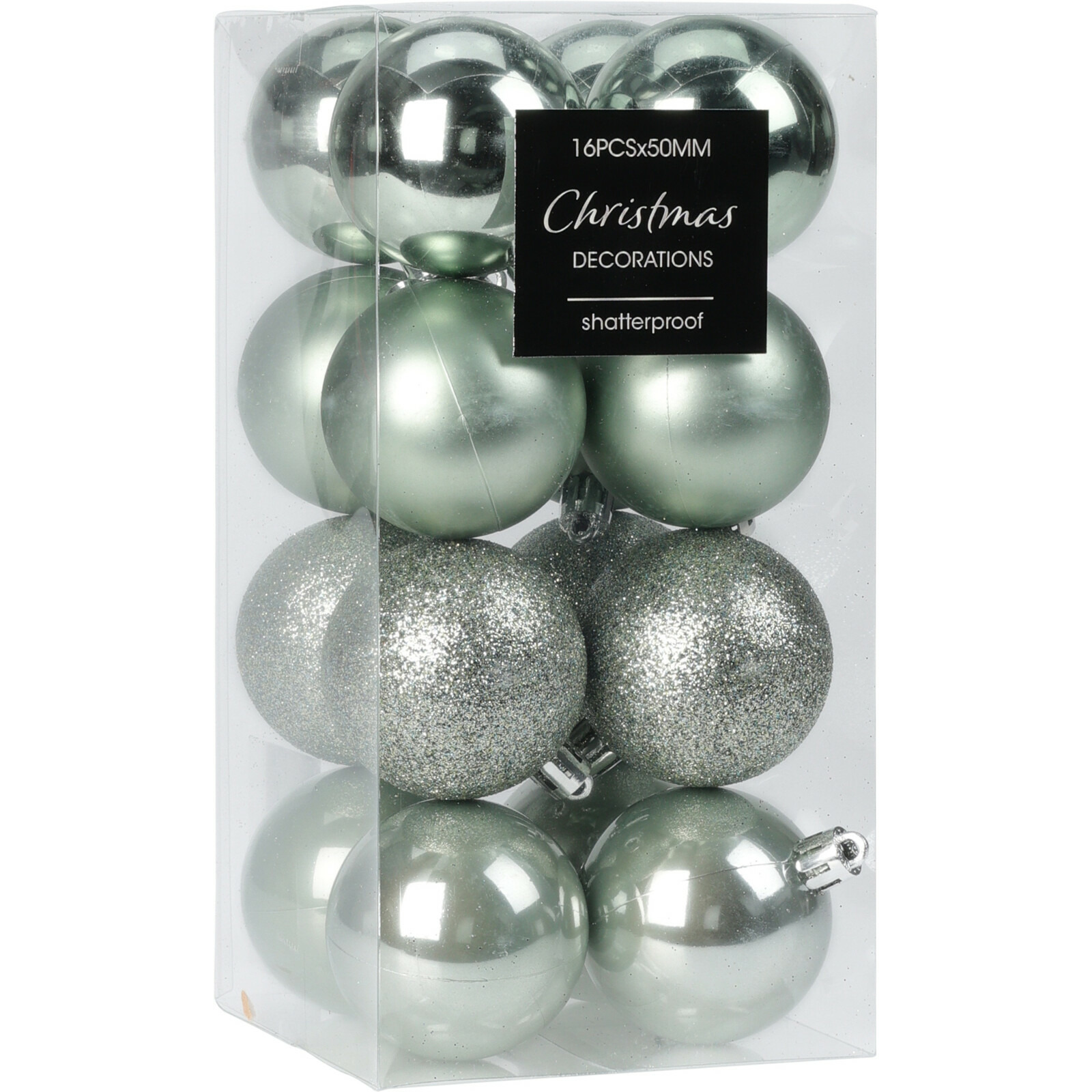 Kleine kerstballen 24x kunststof mintgroen 3 cm