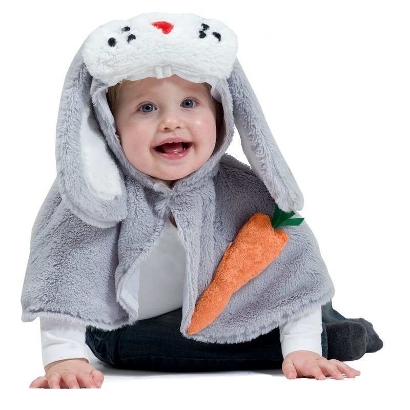 Konijn-haas verkleed cape voor baby-peuters