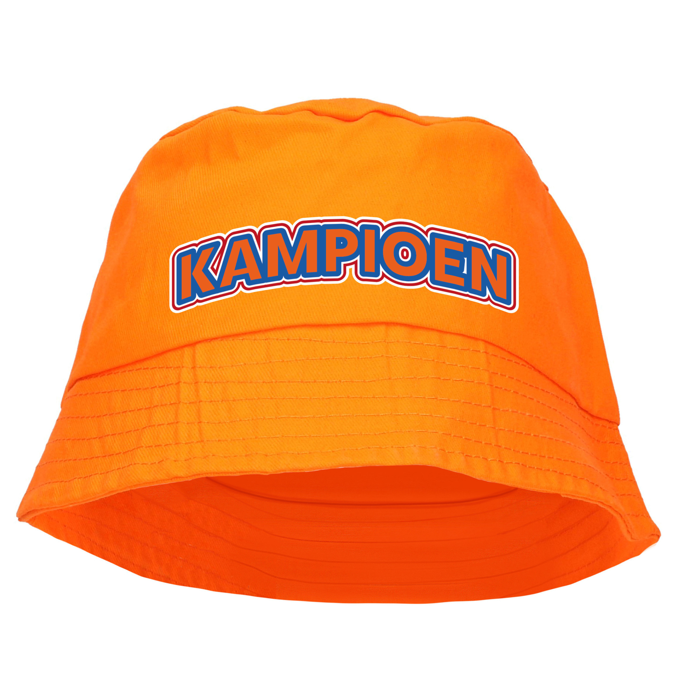 Koningsdag vissershoedje-bucket hat oranje kampioen 57-58 cm
