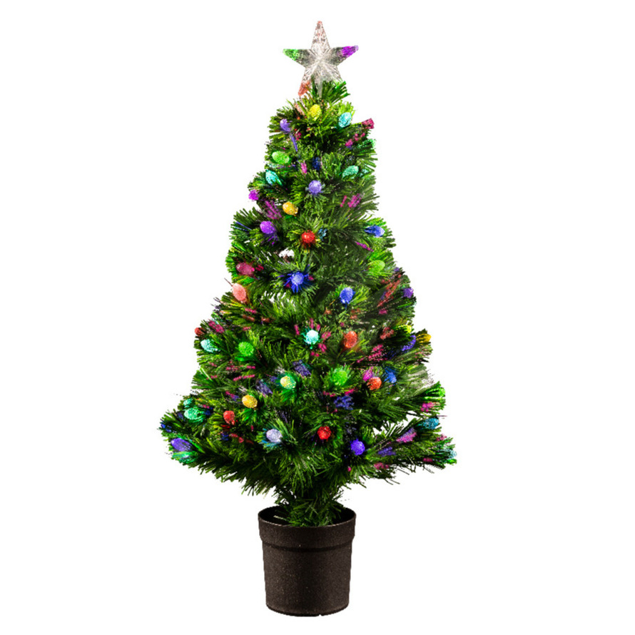 Kunstboom fibre optic H90 cm met verlichting Prestwick kerstboom