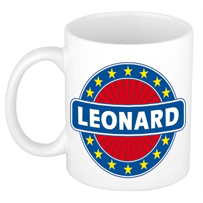 Leonard naam koffie mok-beker 300 ml