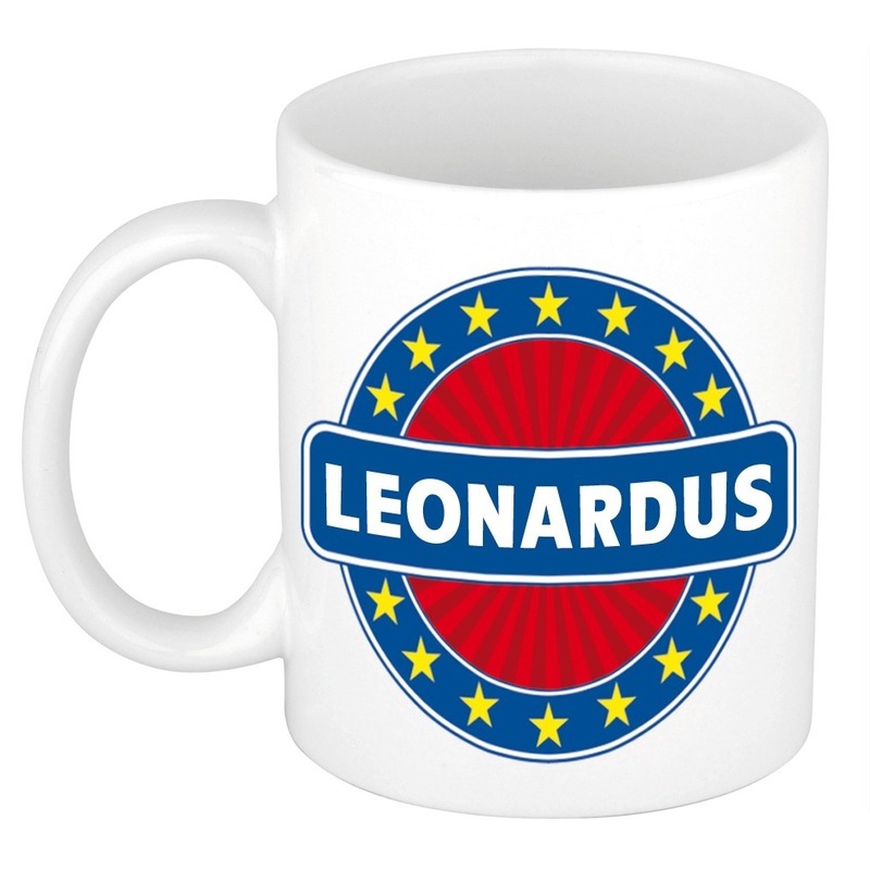 Leonardus naam koffie mok-beker 300 ml