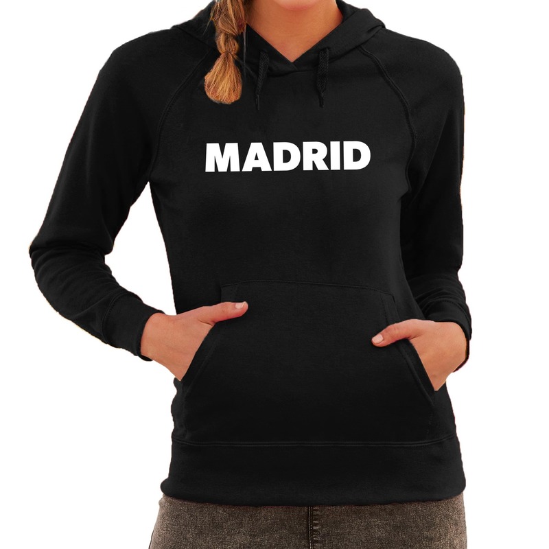 Madrid-wereldstad hoodie zwart dames