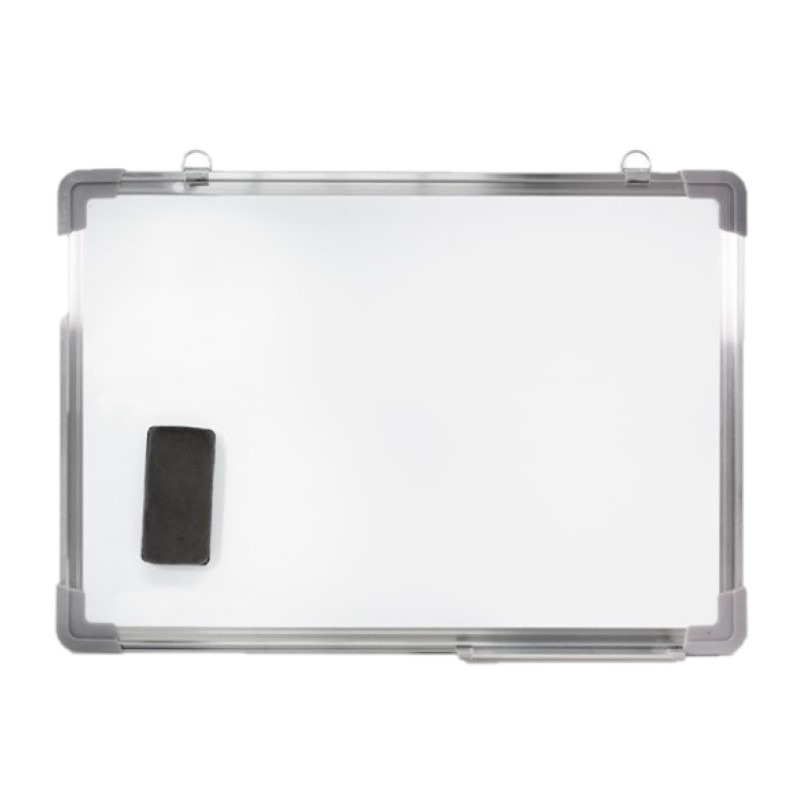 Magnetisch whiteboard met pennengoot en wisser 70 x 50 cm