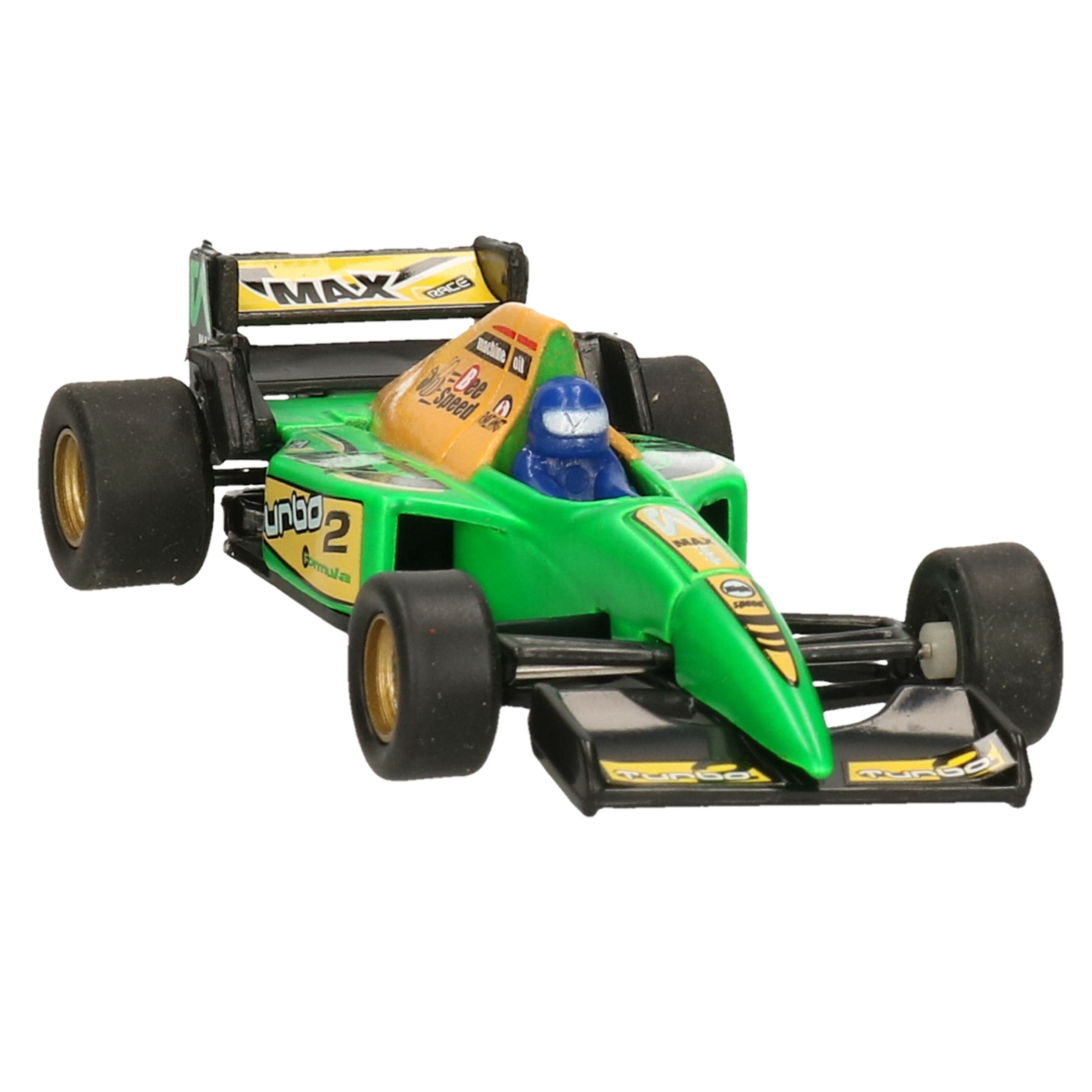Modelauto Formule 1 wagen groen 10 cm