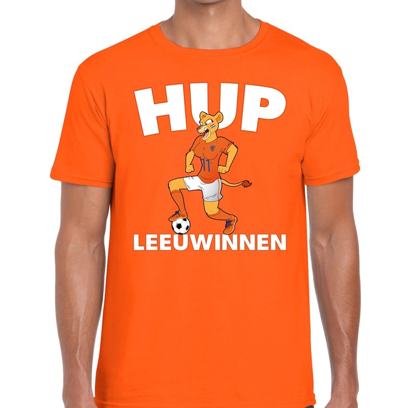 Nederland supporter t-shirt Hup LeeuWinnen oranje heren