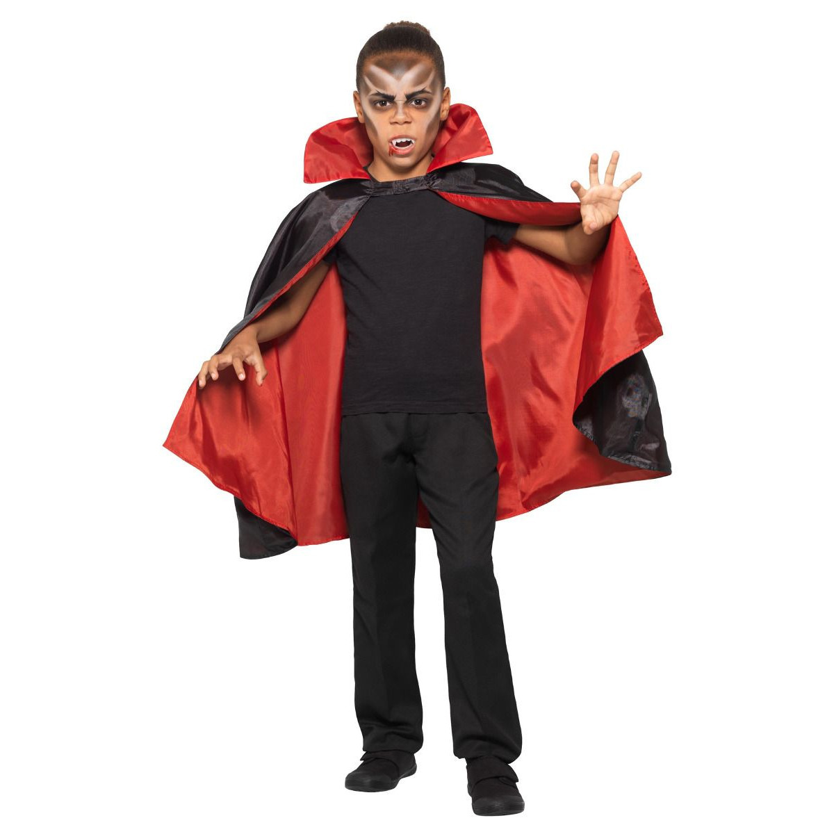 Omkeerbare vampier-Dracula verkleed cape voor kinderen
