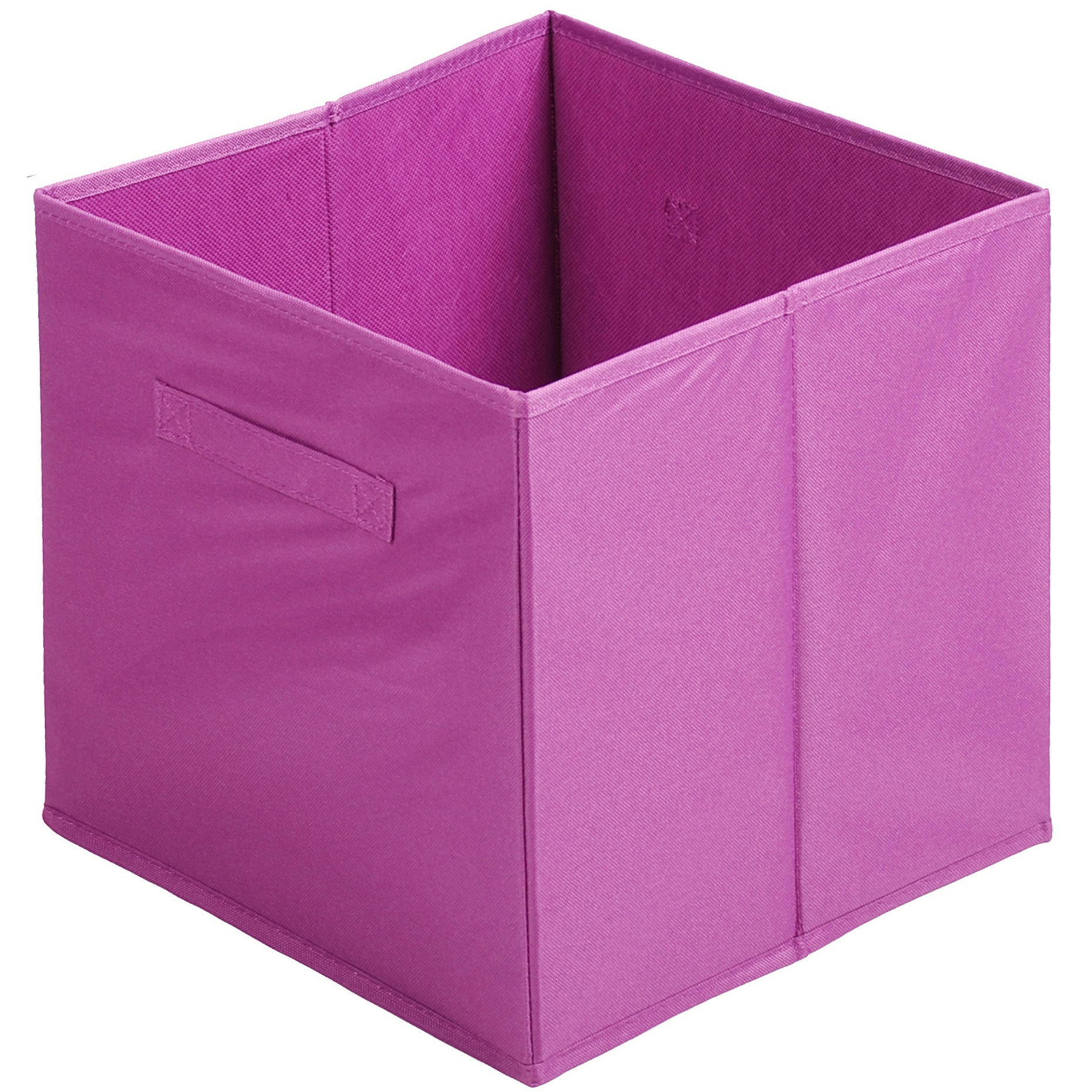 Opbergmand-kastmand Square Box karton-kunststof 29 liter paars 31 x 31 x 31 cm