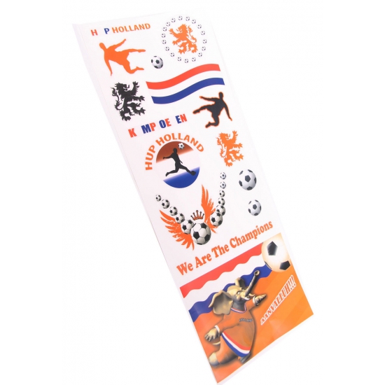 Oranje supporters raamstickers vellen 20 x 55 cm