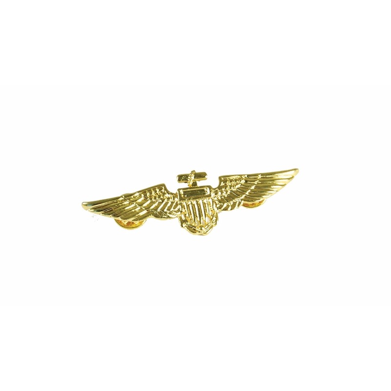 Piloten/Vliegeniers verkleed broche goud 7 cm
