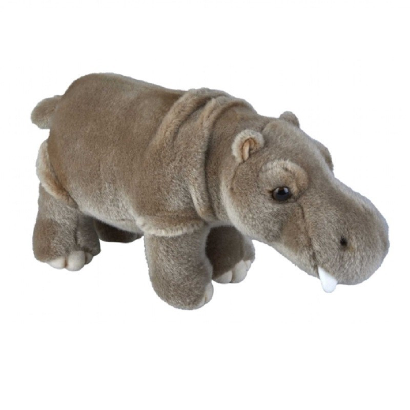 Pluche grijze nijlpaard knuffel 28 cm speelgoed