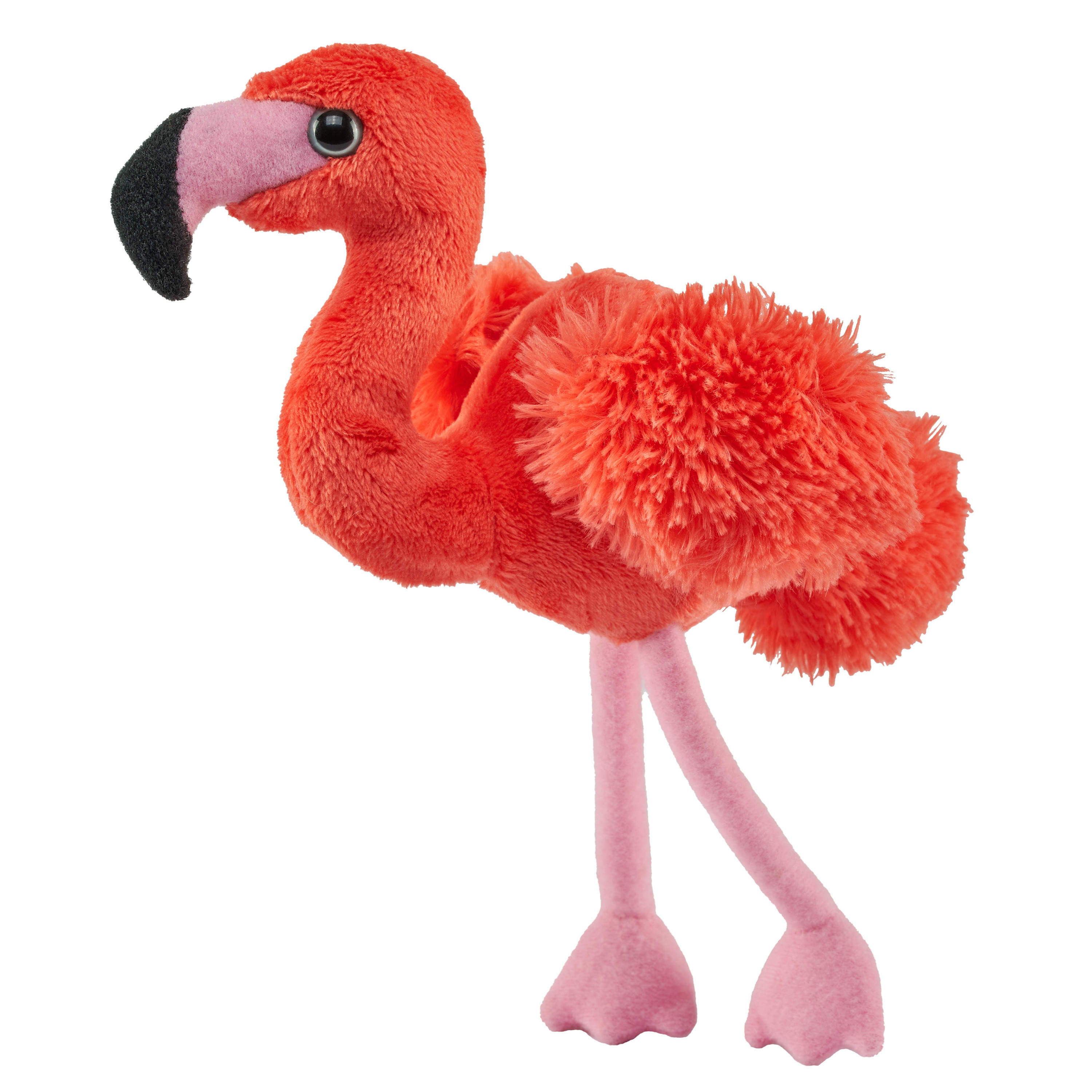 Pluche knuffel Flamingo vogel roze van 13 cm