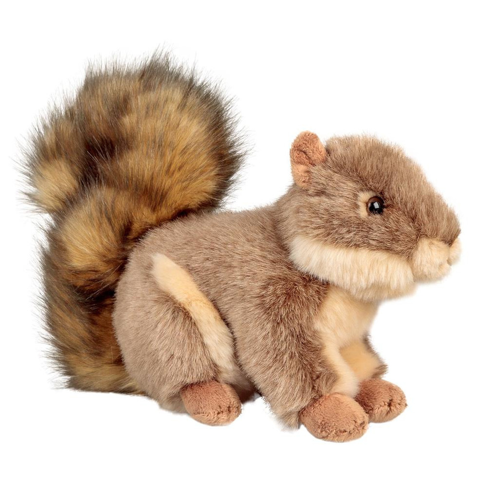 Pluche knuffeldier grijze eekhoorn 23 cm