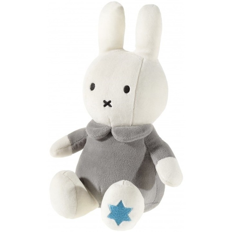 Pluche Nijntje knuffel wit-grijs 25 cm baby speelgoed