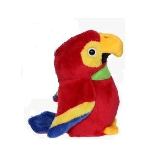 Pluche rode ara papegaai knuffel 15 cm speelgoed