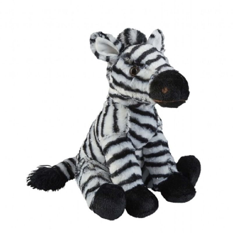 Pluche zwart-witte zebra knuffel 30 cm speelgoed