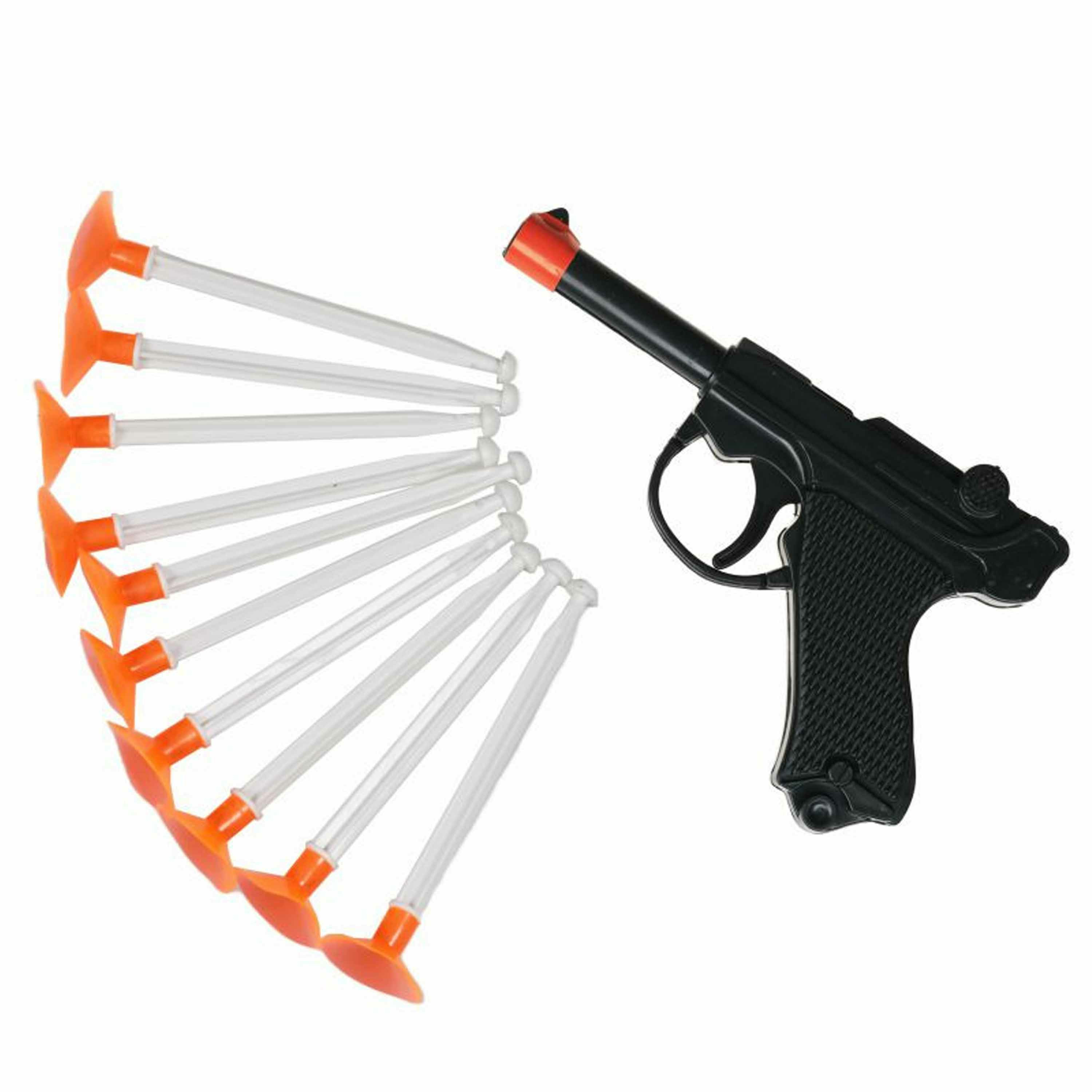 Politie-Soldaten speelgoed set pistool met zuignap pijltjes voor kinderen plastic