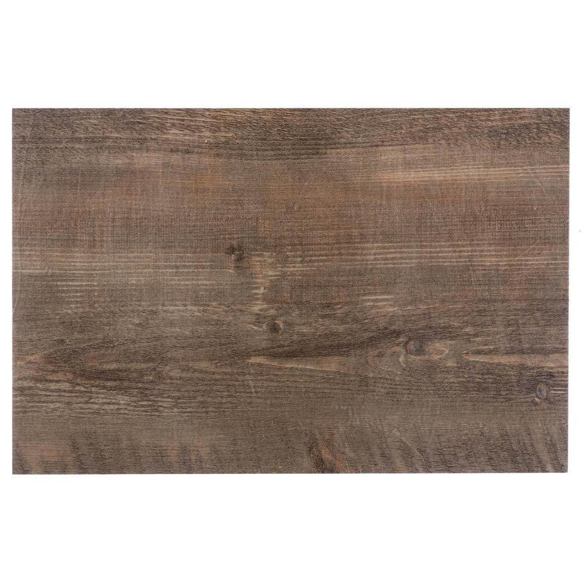 Rechthoekige placemat hout print eiken PVC 45 x 30 cm
