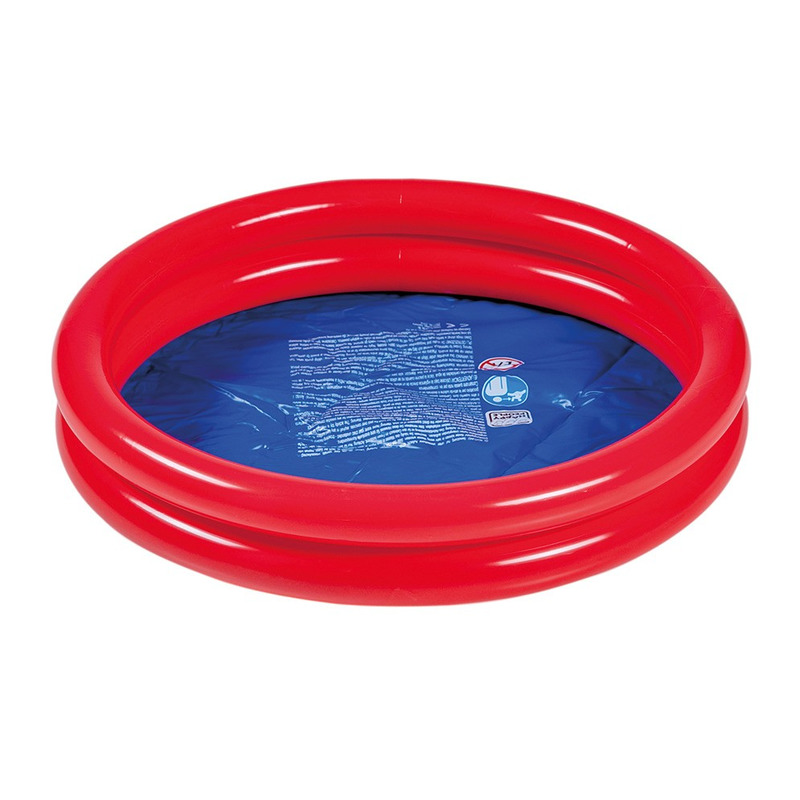 Rood-blauw rond opblaasbaar baby zwembad 60 cm