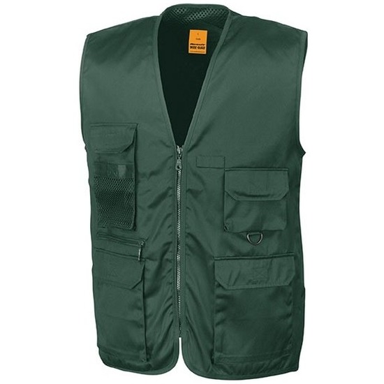 Safari-jungle verkleed bodywarmer-vest groen voor volwassenen