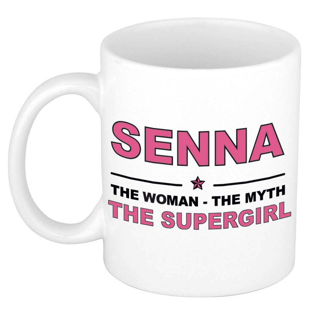 Senna The woman, The myth the supergirl cadeau koffie mok-thee beker 300 ml