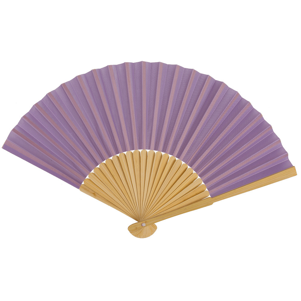 Spaanse handwaaier special colours lavendel bamboe-papier 21 cm