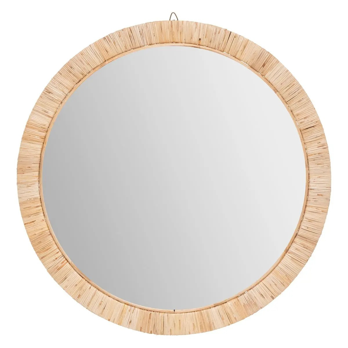 Spiegel-wandspiegel rond D60 cm rotan beige