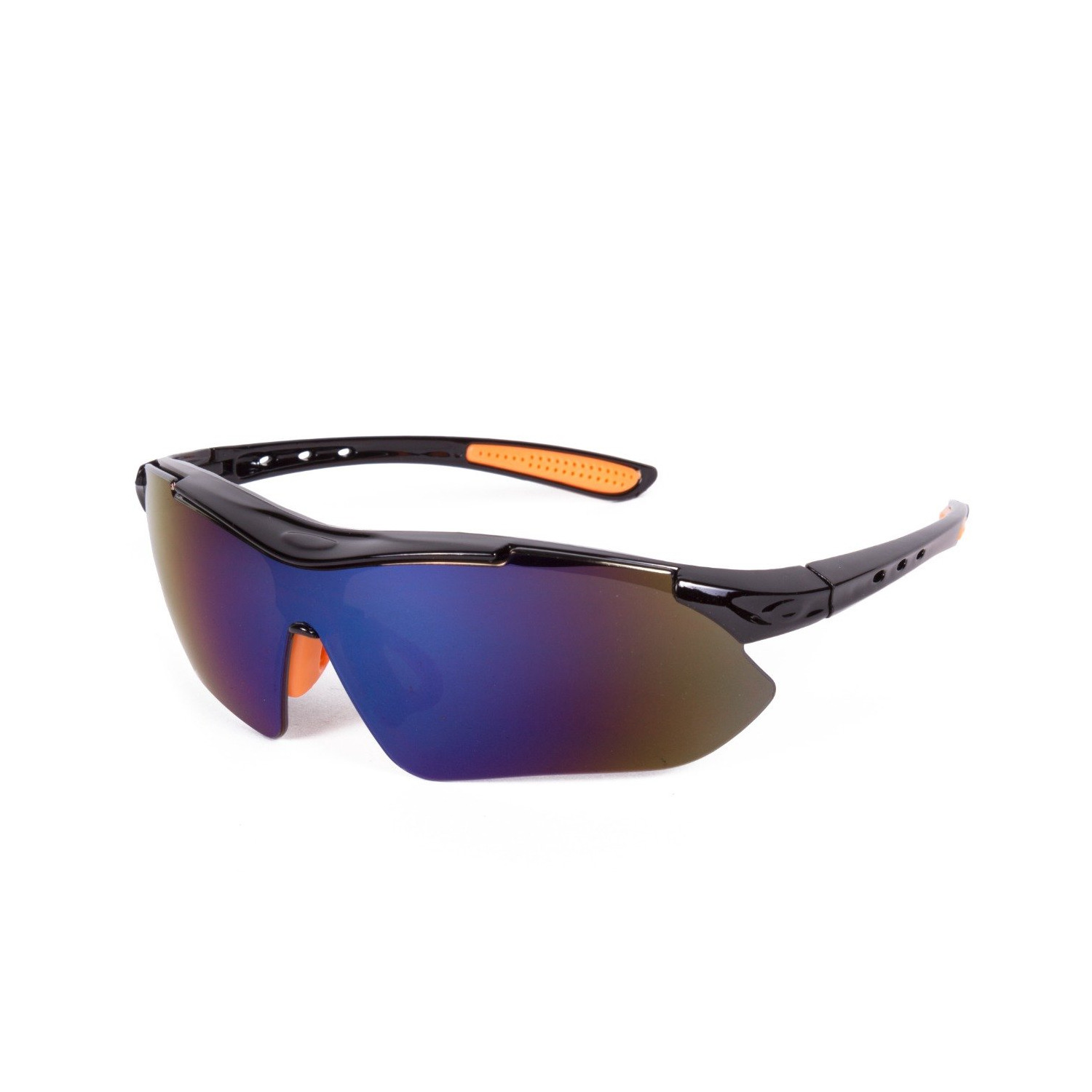 Sport Zonnebril-Veiligheidsbril zwart-oranje kunststof UVA-UVB bescherming