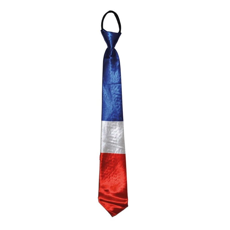 Stropdas in kleuren van vlag Frankrijk
