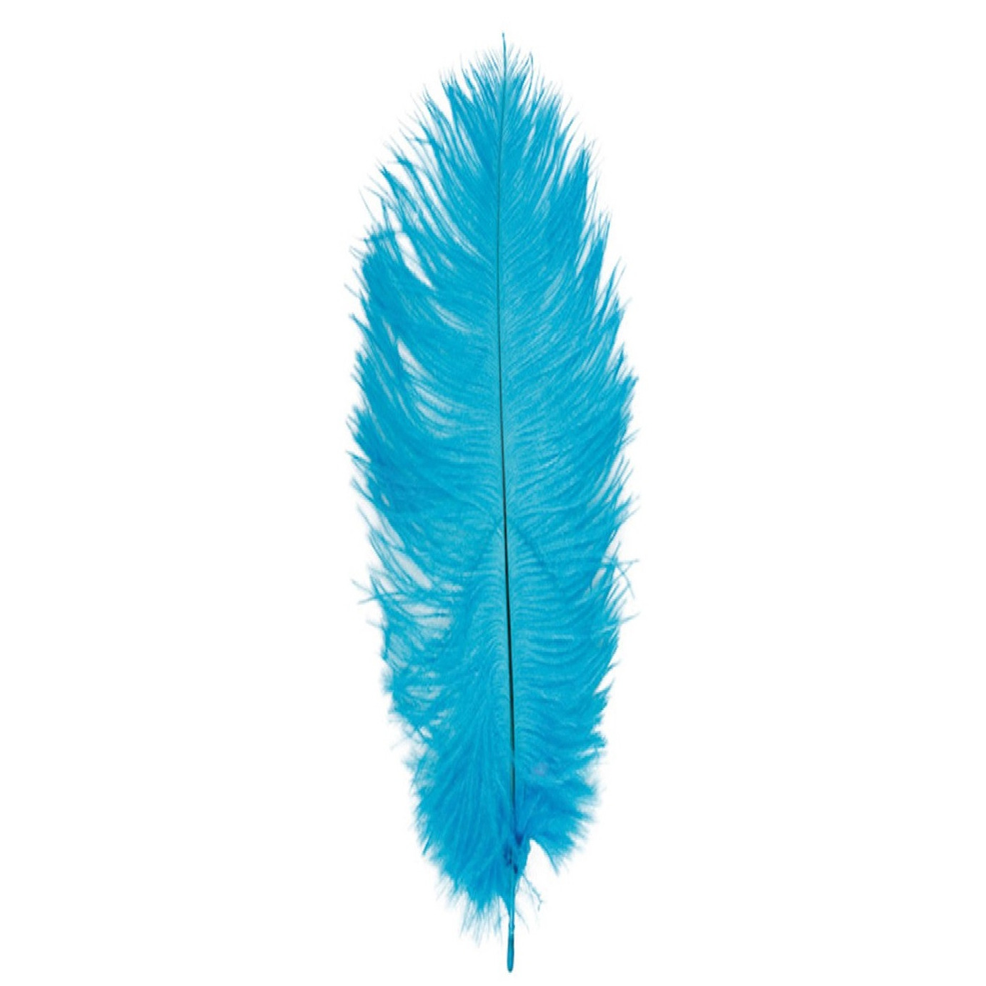 Struisvogelveer/sierveer - turquoise - 55-60 cm - decoratie/hobbymateriaal