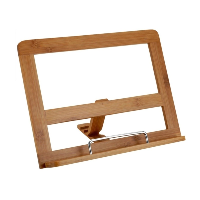 Tablet-iPad houder van bamboe hout 32 cm
