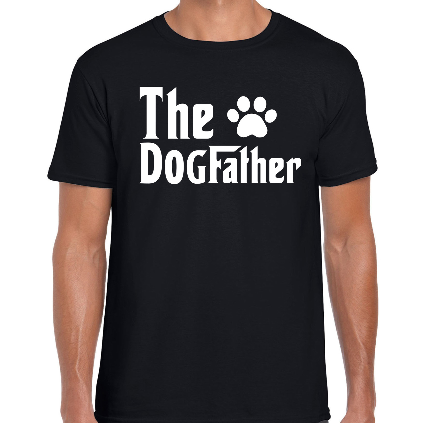 The Dogfather t-shirt zwart voor heren Vaderdagcadeau