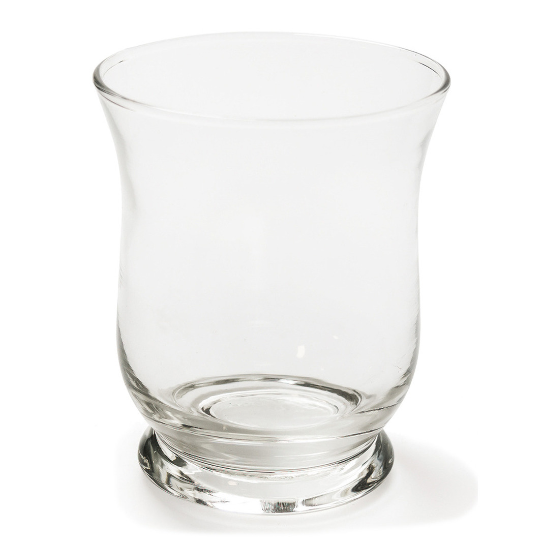 Transparante windlicht vaas-vazen van glas 9 x 11 cm