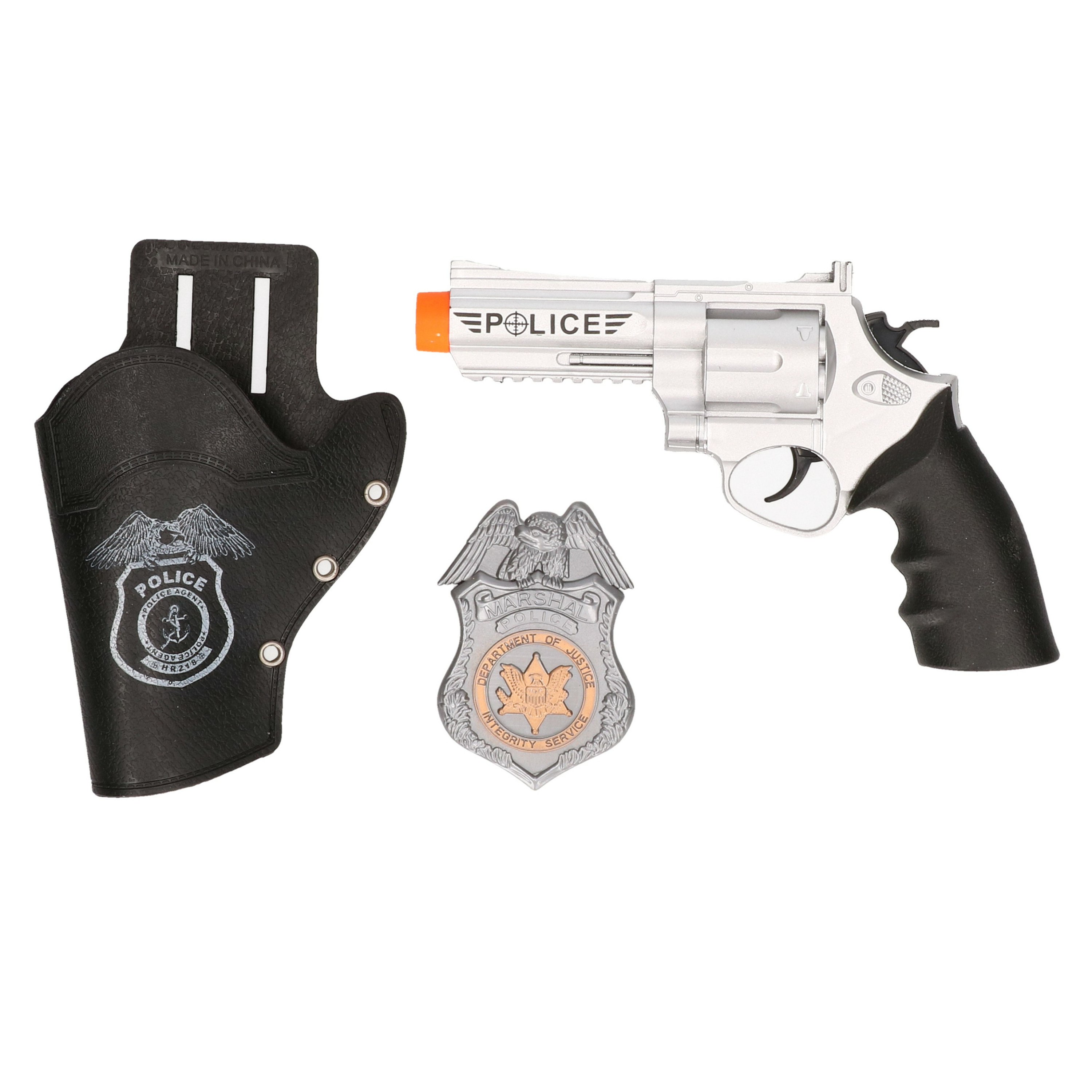 Verkleed speelgoed wapens pistool-holster van kunststof Politie thema