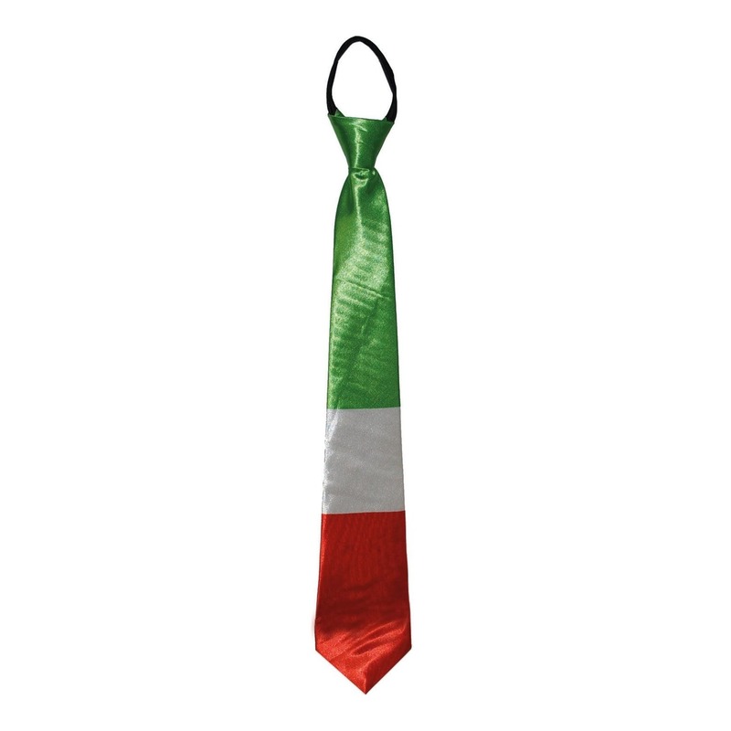 Verkleed stropdas Italiaanse vlag kleuren