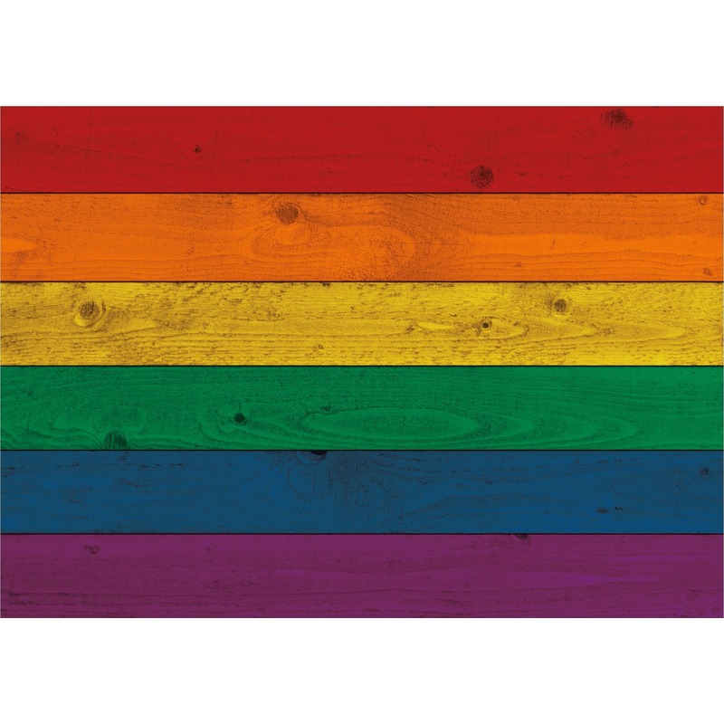 Vintage regenboog vlag poster 84 x 59 cm