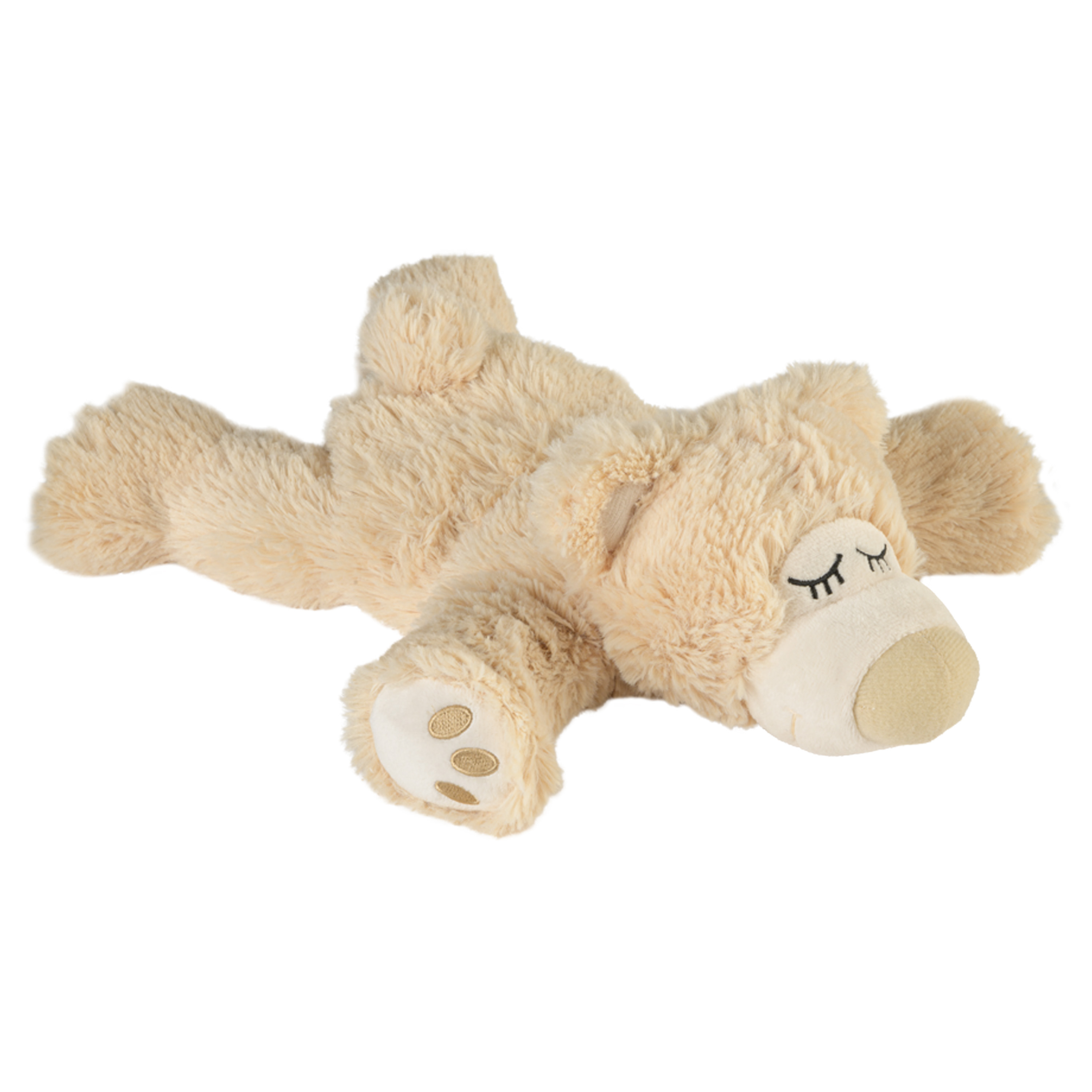 Warmte-magnetron opwarm knuffel Teddybeer beige 30 cm pittenzak