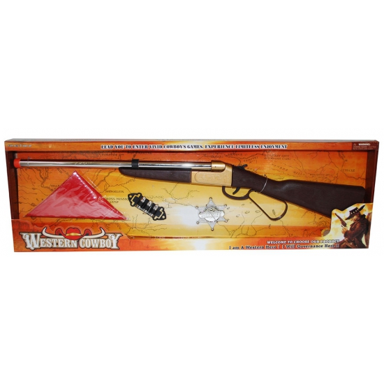 Western speelgoedset met geweer