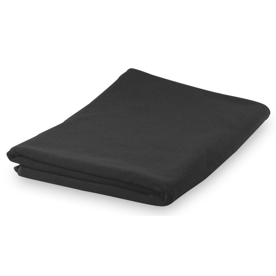 Yoga-fitness handdoek extra absorberend 150 x 75 cm zwart