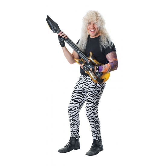 Zebra print verkleed legging rockers dames en heren